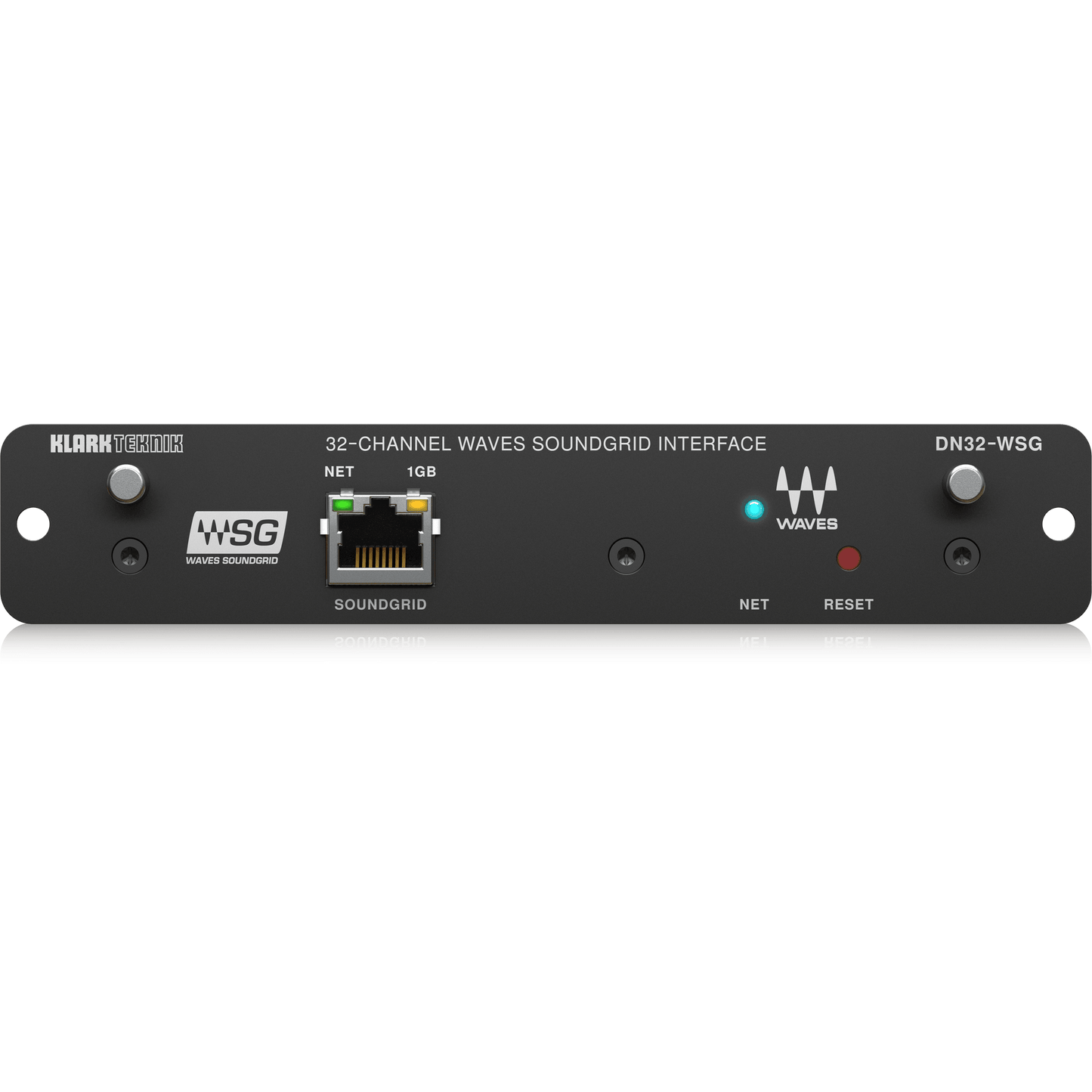 بطاقة توسيع Klark Teknik DN32WSG لـ AoIP ذات زمن وصول منخفض 32 قناة في شبكات WAVES SoundGrid