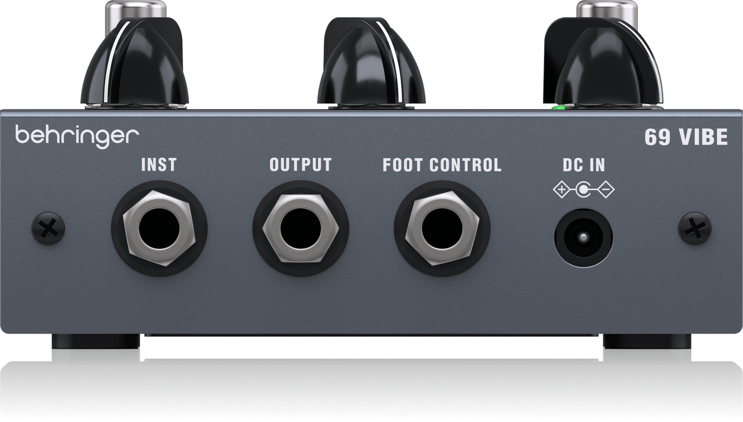 Behringer Vintage ’69 Vibe Pedal with Footswitchable Modes, Onboard Speed Control and Dual Inputs