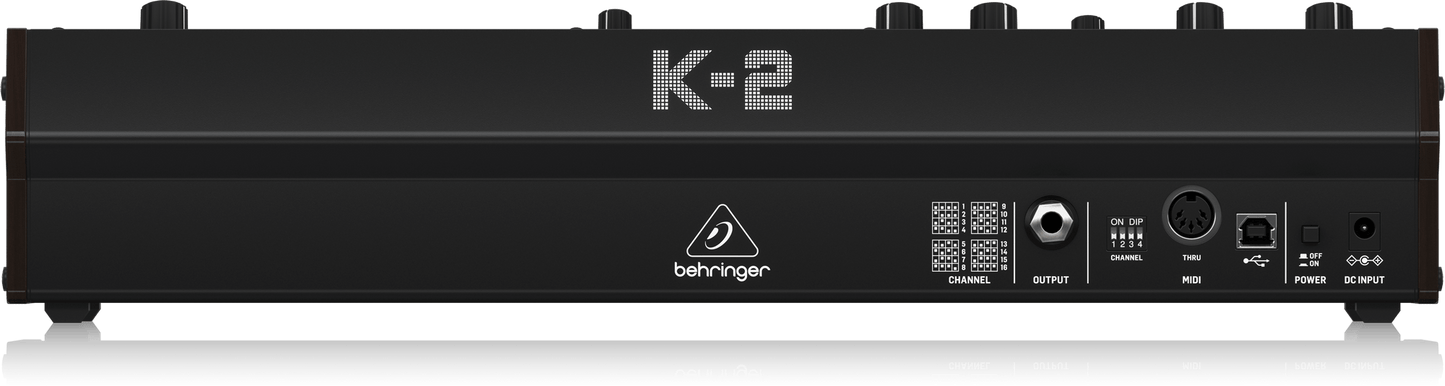 Behringer K-2 MKII Analog and Semi-Modular Synthesizer with Dual VCOs, Ring Modulator, External Signal Processor, 16-Voice Poly Chain and Eurorack Format