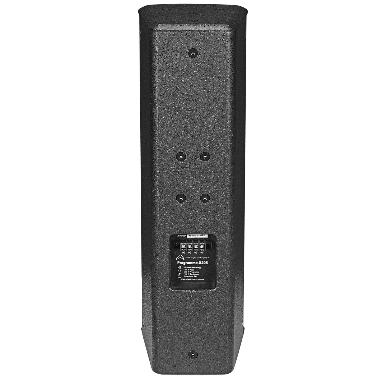 Wharfedale Pro Programmex205 مكبر صوت سلبي جدار 2x5 "100W RMS جسم الطلاء الخشبي (أسود)