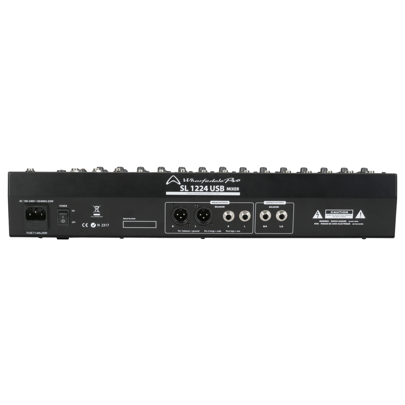 Wharfedale Pro SL1224USB Mixer Audio 16 Ch 12 Mono & 2 Stereo FX و USB Interface