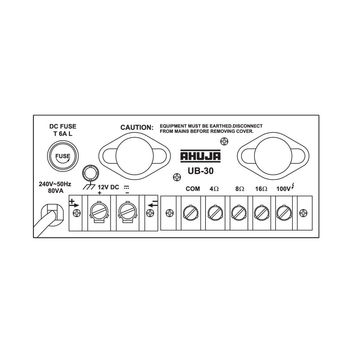Ahuja UB30 Low Wattage PA Mixer Amplifier