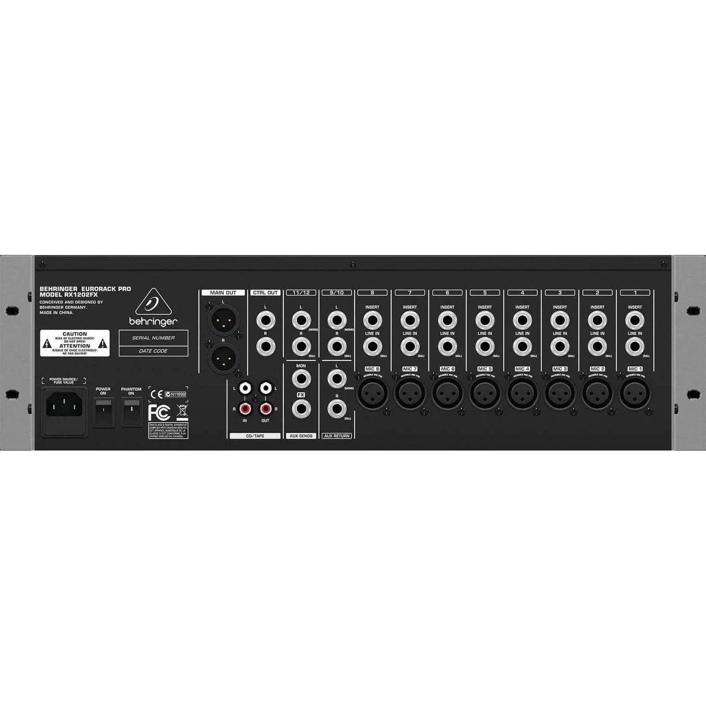 Behringer Eurorack RX1202FX Analog Mixer