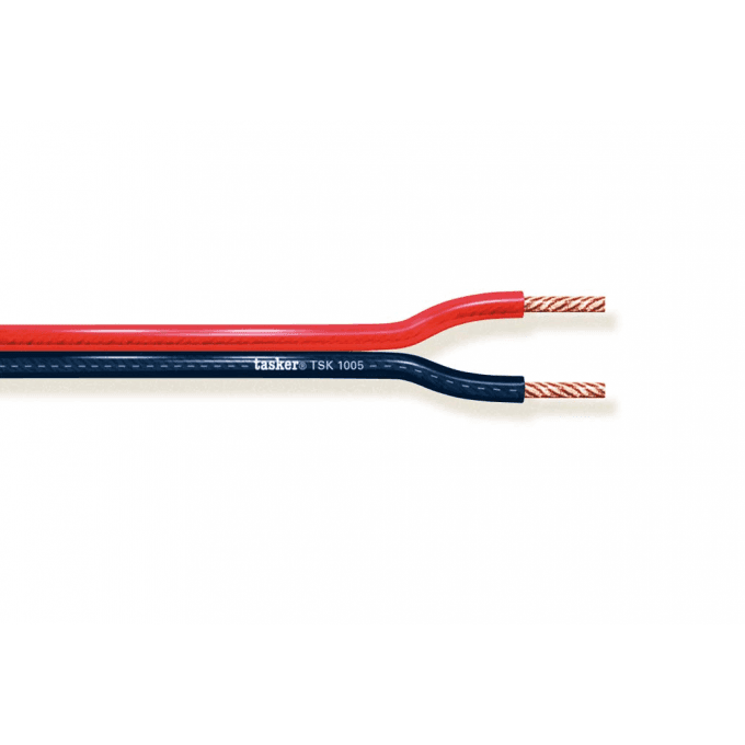 Tasker TSK1005 Divisible transparent Red&Black flat cable 2x4,00 50m