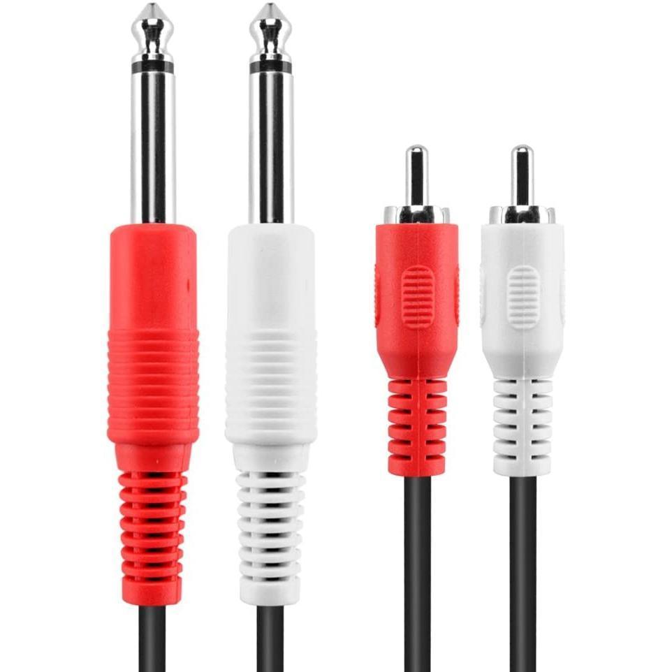 Tovaste NTR3M 3m cable 2 RCA to 2 Mono Jack