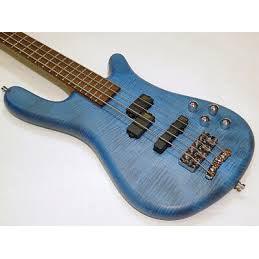 Warwick Masterbuilt Streamer Stage I, 4-String - Bleached Ocean Blue Transparent Satin (Display Piece)
