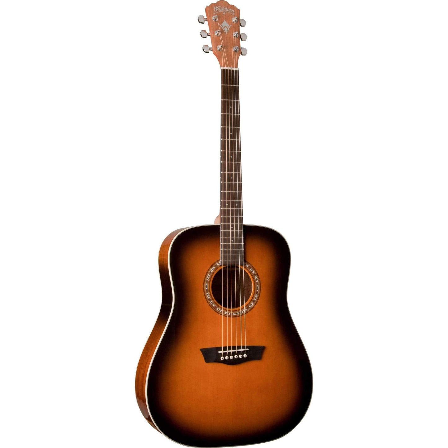 Washburn WD7SATB Dreadnought Acoustic Guitar - Tobacco Sunburst
