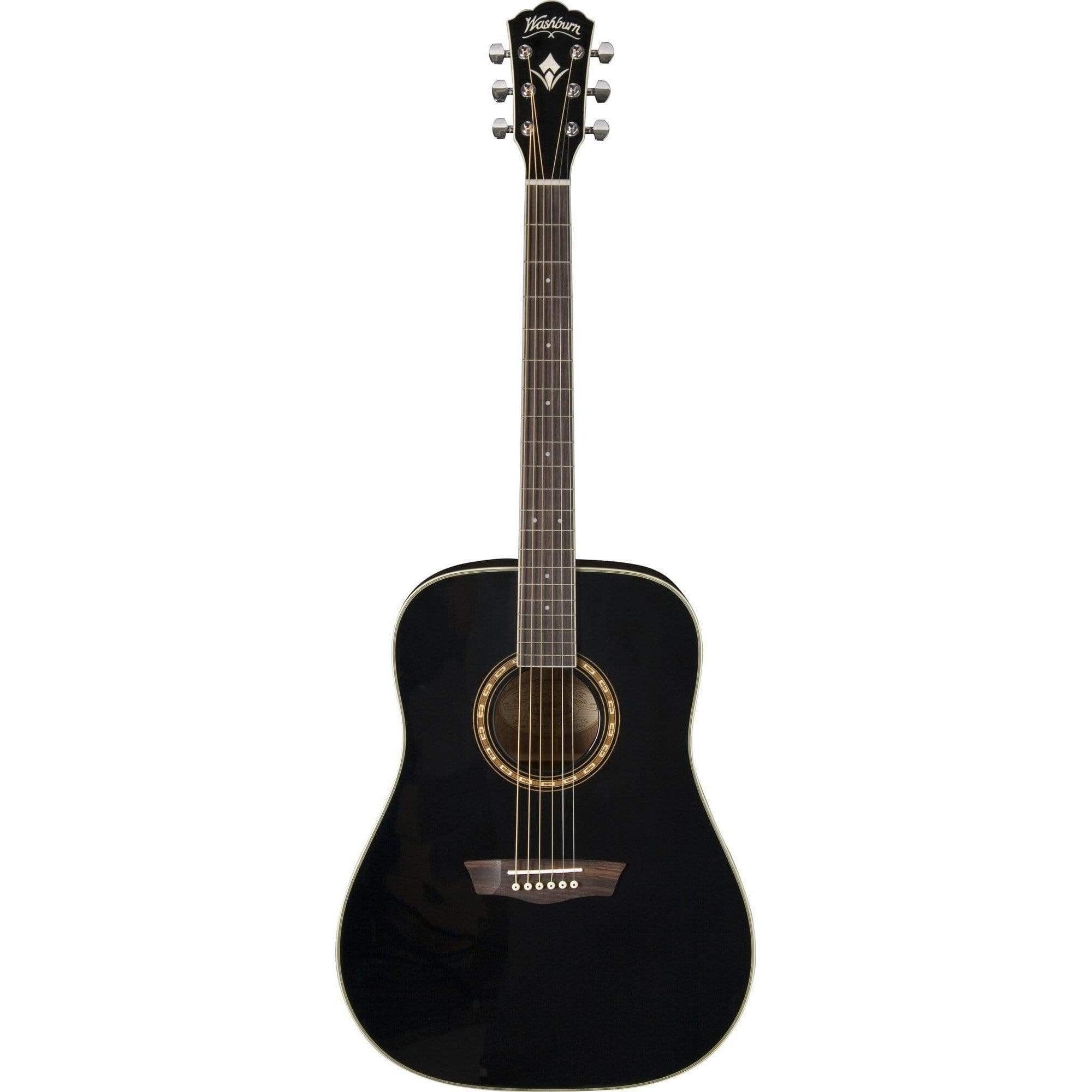 Washburn WD10SB ブラック　アコースティックギター Washburn WD10SB Acoustic Guitar - Black – Techniline Electronics LLC