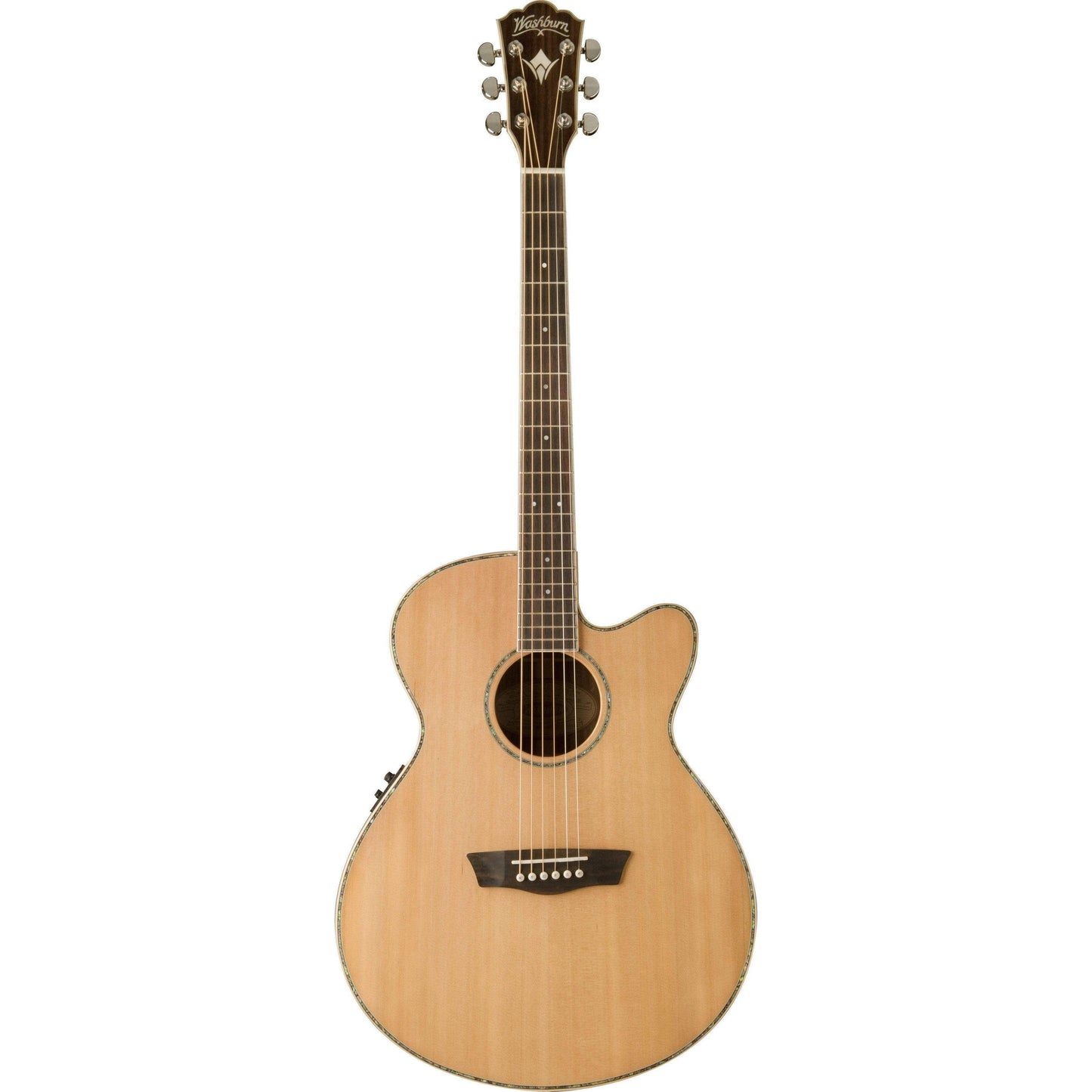 Washburn WG26SCE Grand Auditorium Semi-Acoustic Guitar - Natural