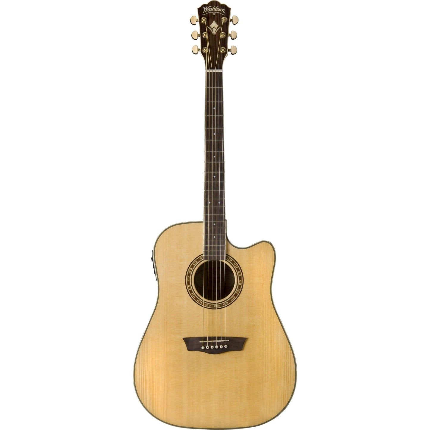Washburn WD30SCE Dreadnought Semi-Acoustic Guitar - Natural