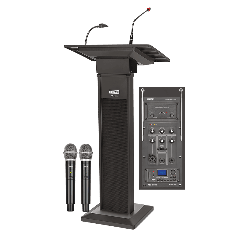 Ahuja ASL3000R PA Lectern 90W w/2 Hanheld Wireless Mic