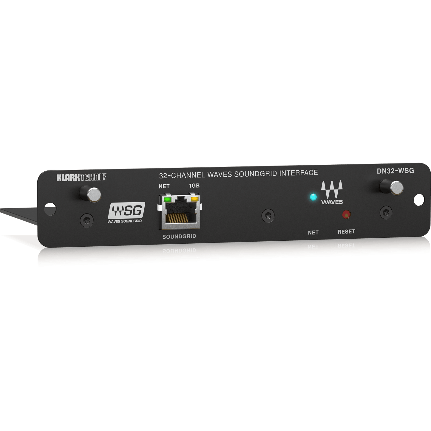 بطاقة توسيع Klark Teknik DN32WSG لـ AoIP ذات زمن وصول منخفض 32 قناة في شبكات WAVES SoundGrid