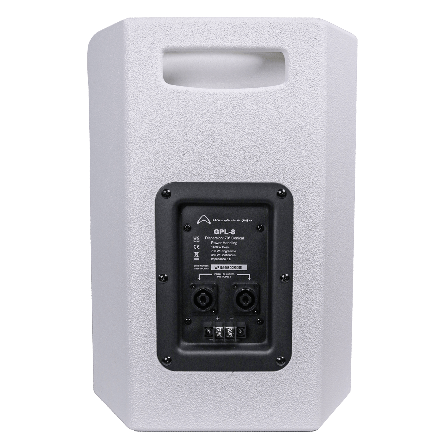 Wharfedale Pro GPL8White مكبر صوت سلبي 1 × 8 بوصة 1400 وات هيكل طلاء خشبي، أبيض