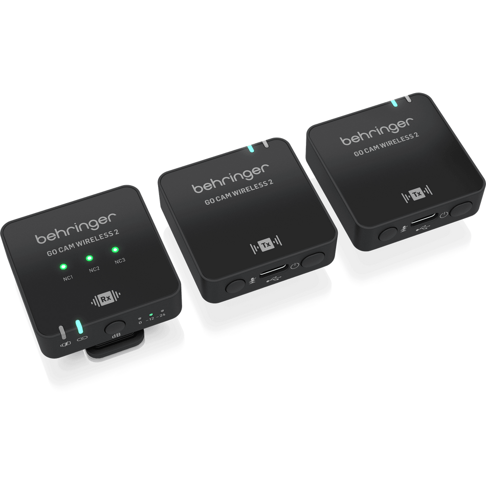 Behringer GO CAM WIRELESS 2 Digital Wireless Dual Clip-On Microphone System for Content Creators