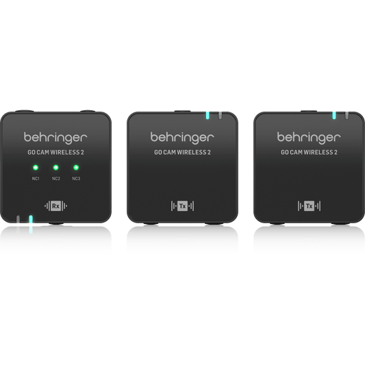Behringer GO CAM WIRELESS 2 Digital Wireless Dual Clip-On Microphone System for Content Creators