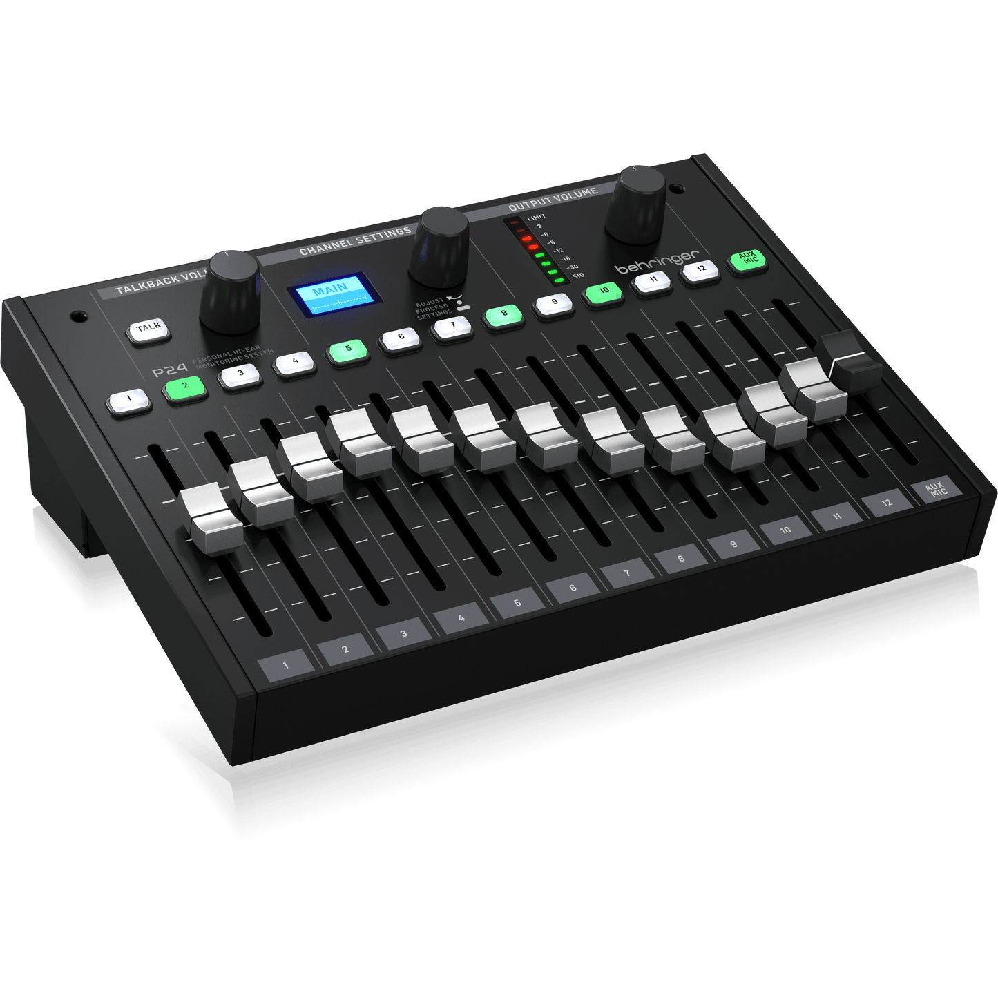 Behringer P24 StageConnect Personal Monitor Mixer with 13 Stereo Channels and 60-mm Faders