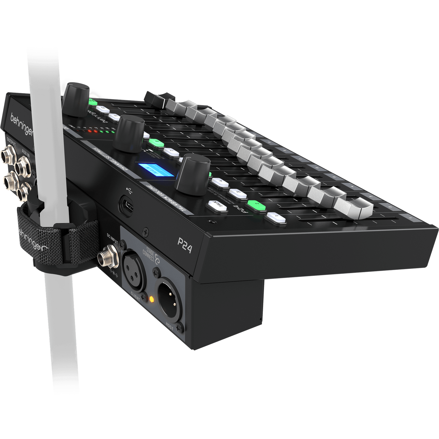 Behringer P24 StageConnect Personal Monitor Mixer with 13 Stereo Channels and 60-mm Faders