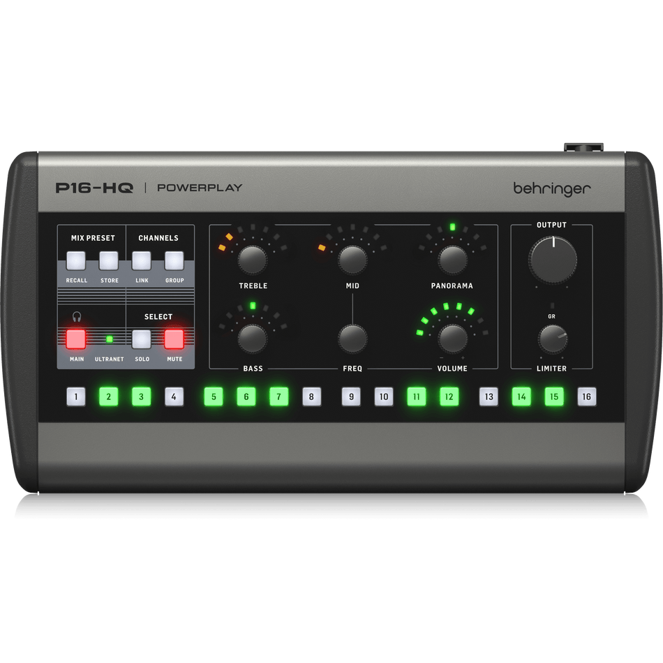 Behringer P16-HQ 16-Channel خلاط المراقبة الشخصية