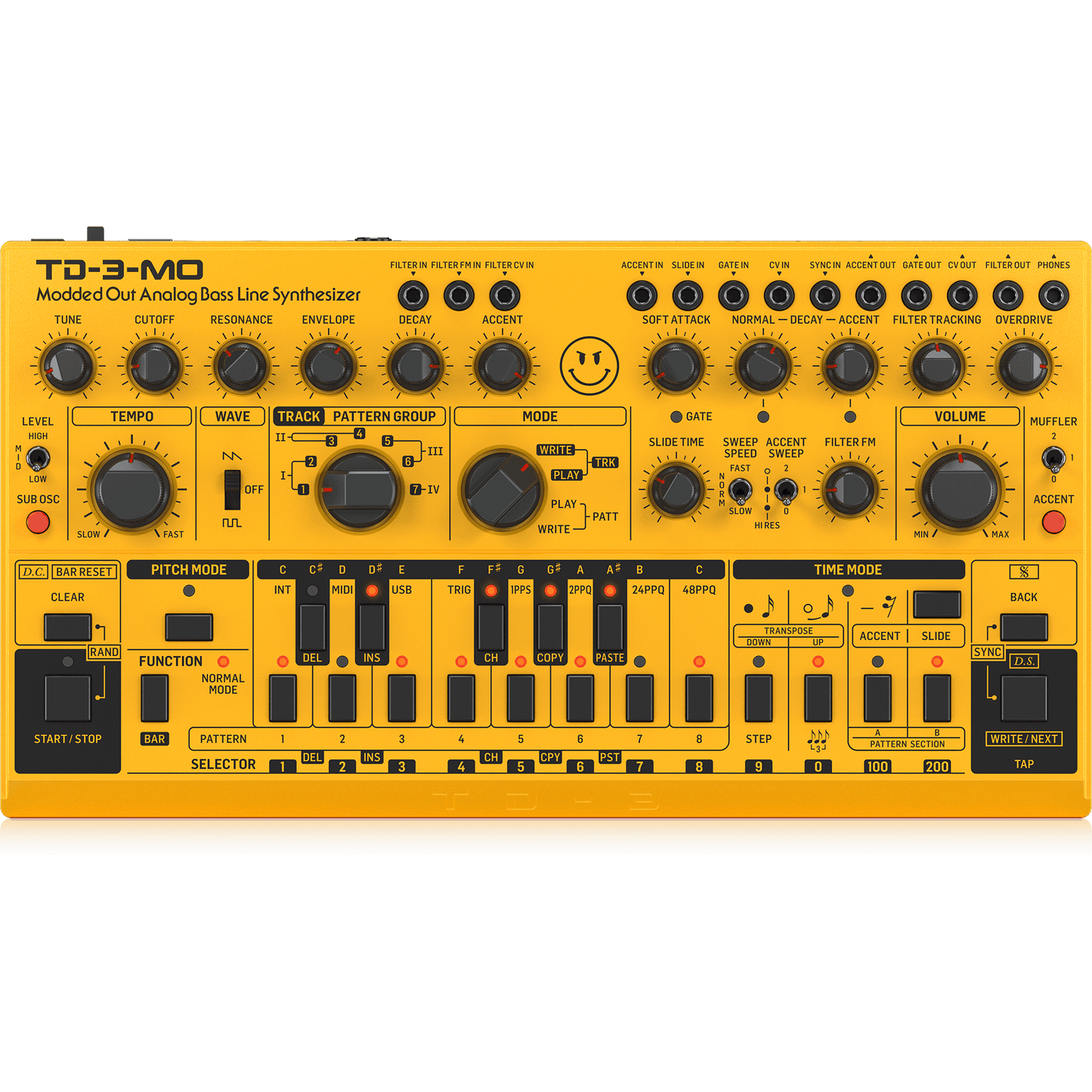 Behringer TD3MOAM “Modded Out” Analog Bass Line Synthesizer with VCO, MIDI-Controllable VCF and Sub-Harmonics Oscillator