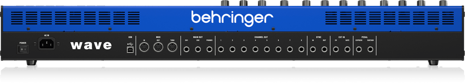 Behringer WAVE Legendary 8-Voice Multi-Timbral Hybrid Synthesizer with Wavetable Generators and Analog VCF and VCA, LFO, 3 Envelopes, Arpeggiator and Sequencer