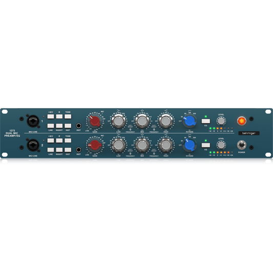 Behringer 1273 2-Channel Microphone Preamplifier with 3-Band Equalizers and Custom-Built Midas Transformers
