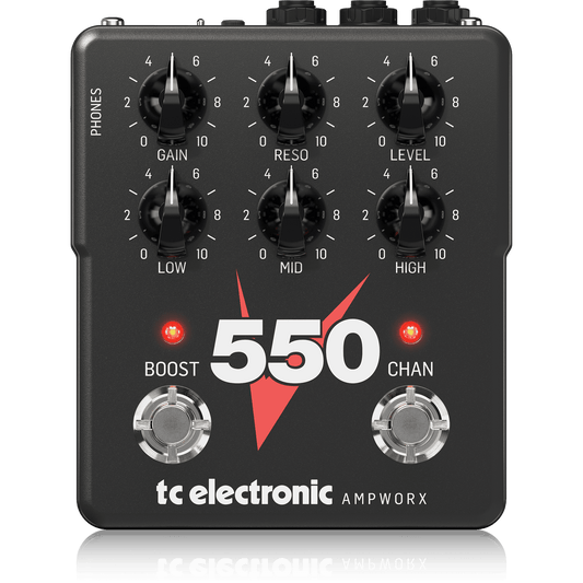 TC Electronic V550PREAMP Dual-Channel Guitar Preamp Recreates the Sound of a MK1 5150* High Gain Tube Amp