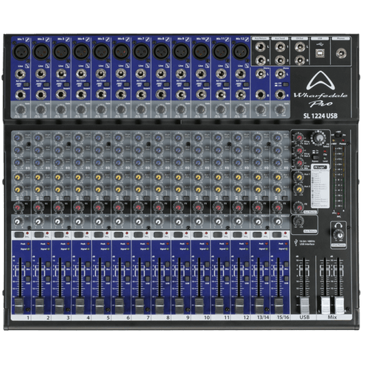 Wharfedale Pro SL1224USB Mixer Audio 16 Ch 12 Mono & 2 Stereo FX و USB Interface