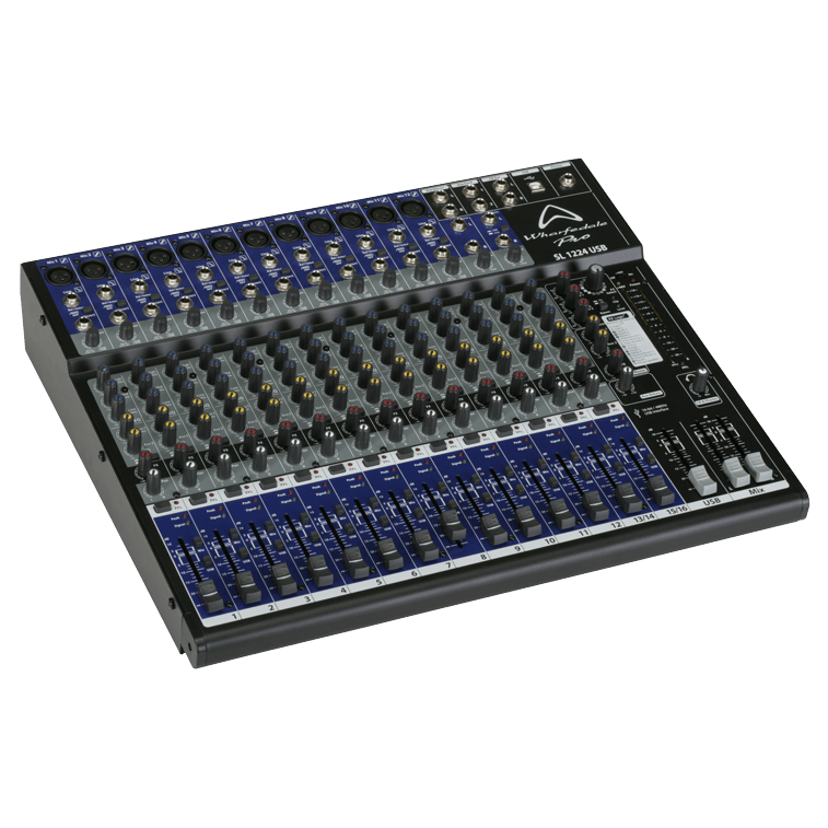 Wharfedale Pro SL1224USB Mixer Audio 16 Ch 12 Mono & 2 Stereo FX و USB Interface