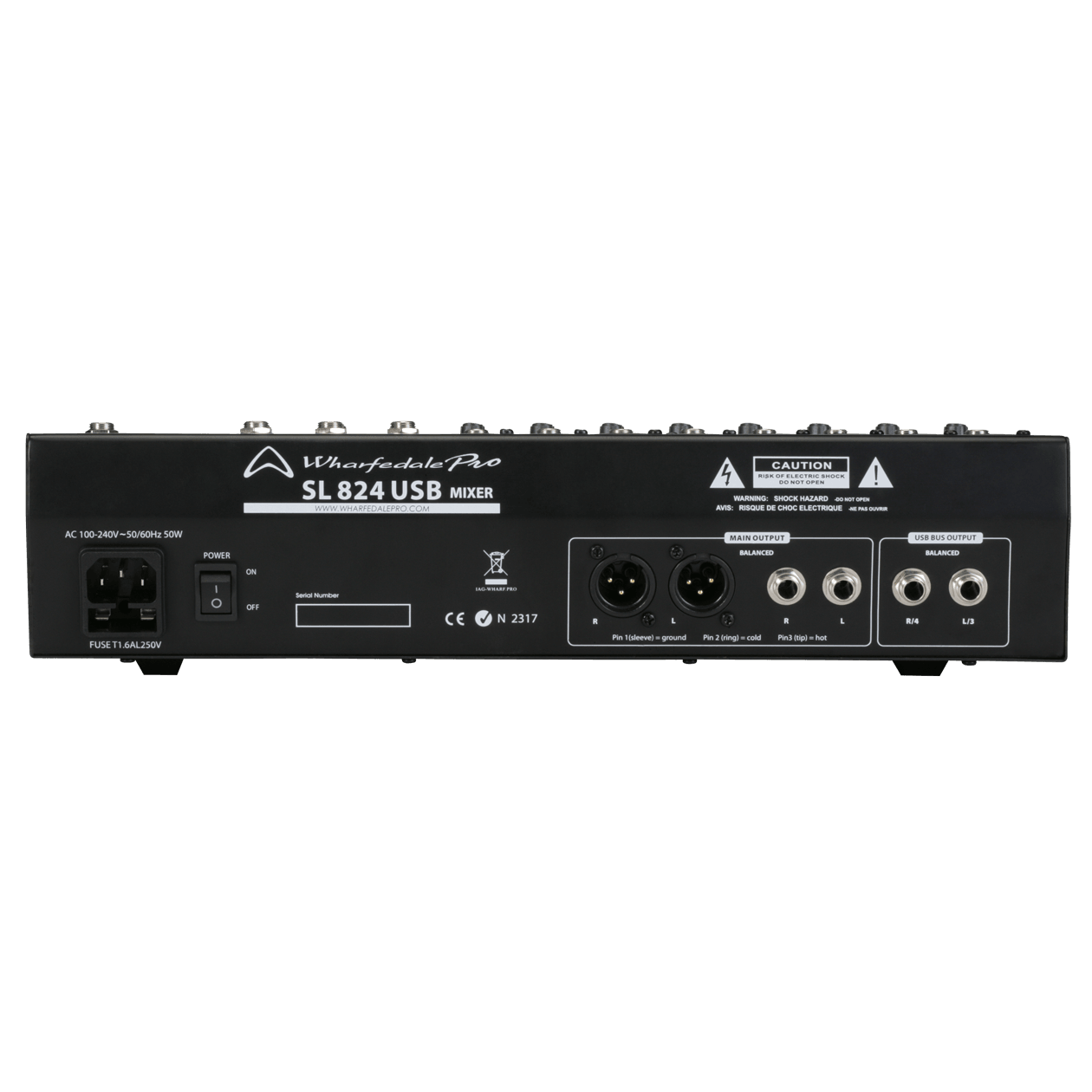 Wharfedale Pro SL824USB Mixer Audio 12 Ch 8 Mono & 2 Stereo FX و USB Interface