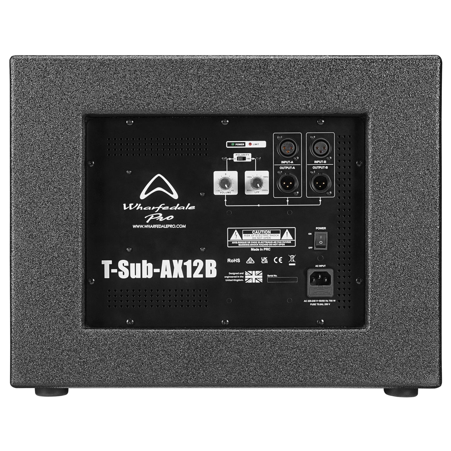 Wharfedale Pro TSUBAX12B Subwoofer Active 1x12" 500W Continous 1000W Peak