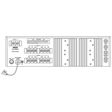 Ahuja TZA1500 Two Zone PA Mixer Amplifier