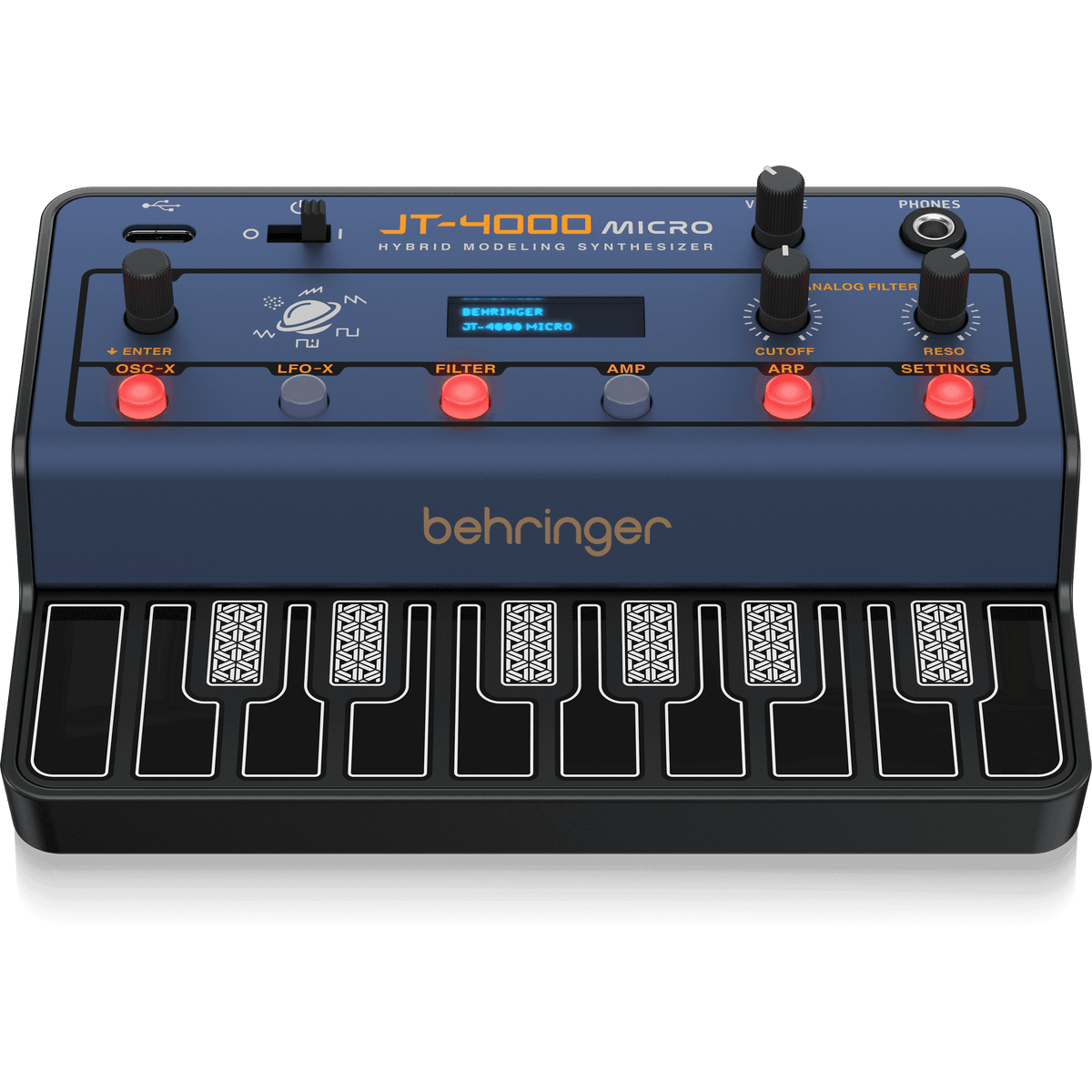 Behringer JT4000MICRO Portable 4-Voice Hybrid Synthesizer with 2 Analog Modeling Oscillators Per Voice, Multi-Mode Analog Filter, and Arpeggiator - MusicMajlis