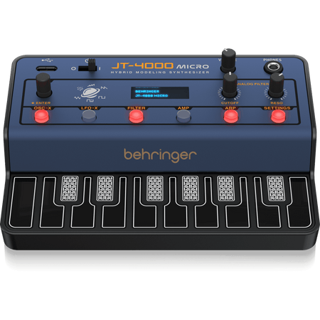 Behringer JT4000MICRO Portable 4-Voice Hybrid Synthesizer with 2 Analog Modeling Oscillators Per Voice, Multi-Mode Analog Filter, and Arpeggiator - MusicMajlis