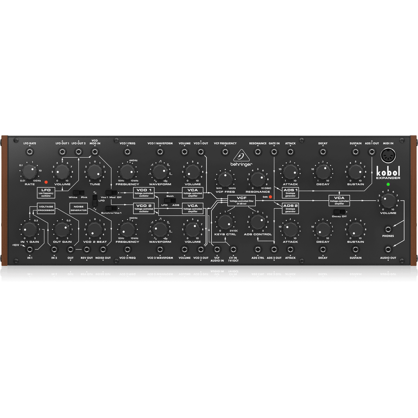 Behringer Kobol Expander Analog Semi-Modular Synthesizer with 2 VCOs Featuring 7 Variable Waveshapes - MusicMajlis
