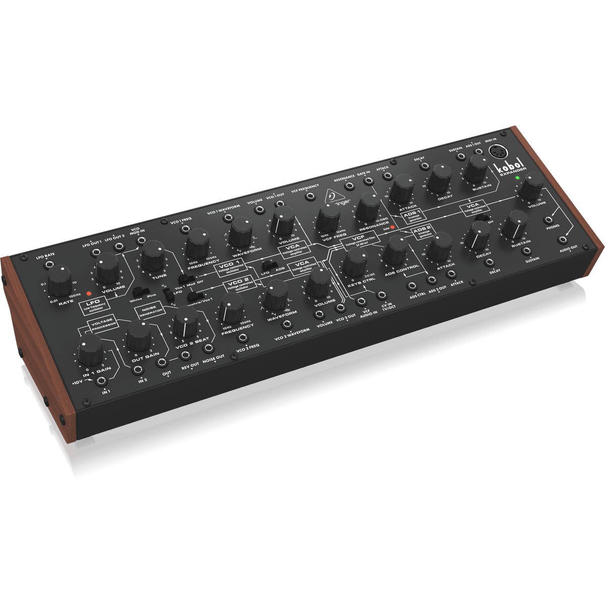Behringer Kobol Expander Analog Semi-Modular Synthesizer with 2 VCOs Featuring 7 Variable Waveshapes - MusicMajlis