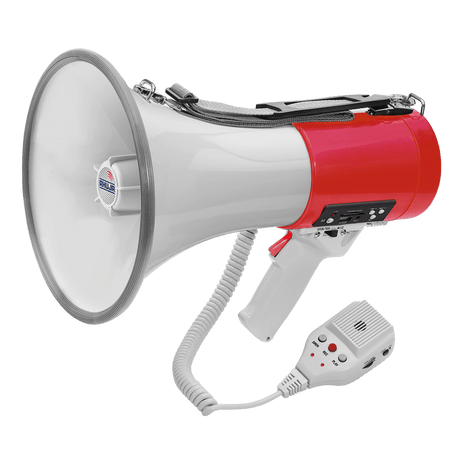 Ahuja AM25DP Portable PA System Megaphone 25W RMS w/ Siren, Microphone with Volume Control and Recording