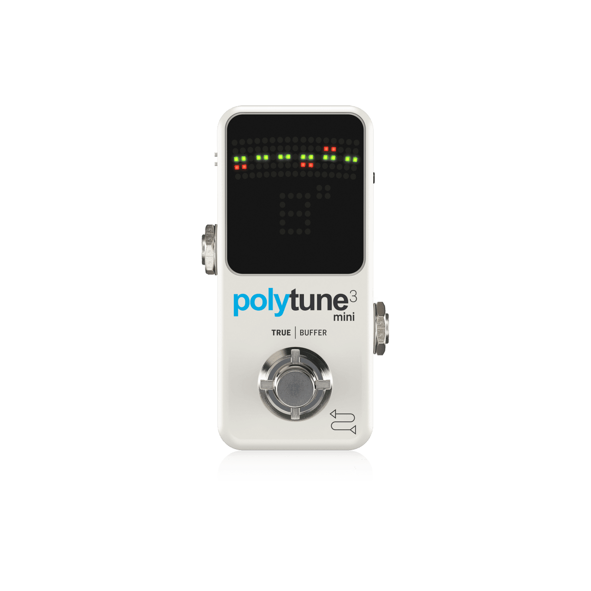 TC Electronic PolyTune 3 Mini Polyphonic Tuning Pedal with Selectable Analog Buffer - White