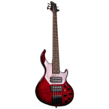 Tansen B555 Guitar Bass Electric 5-String Laurel Fingerboard HH Pickups Red