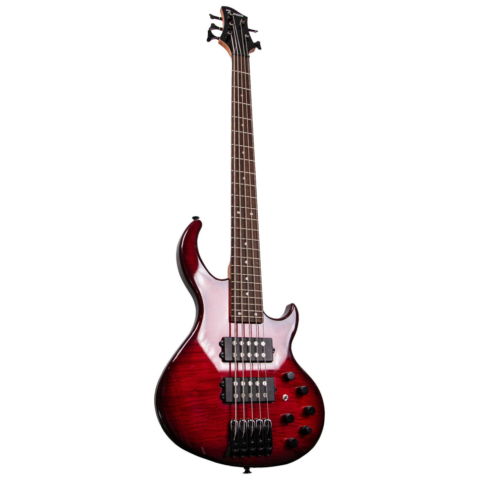 Tansen B555 Guitar Bass Electric 5-String Laurel Fingerboard HH Pickups Red