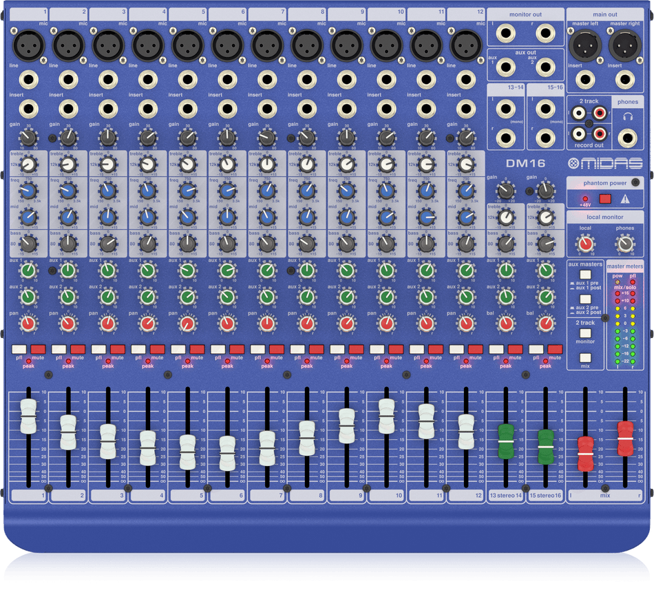 Midas DM16 16-channel Analog Mixer