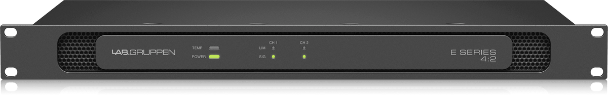 Lab Gruppe E 4:2-400 Watt Amplifier with 2 Flexible Output Channels for Installation Applications