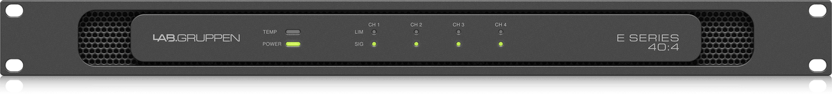 Lab Gruppen E 40:4-4000 Watt Amplifier with 4 Flexible Output Channels for Installation Applications