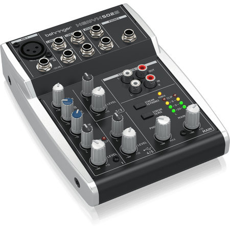 Behringer XENYX 502S Premium Analog 5-Input Mixer with USB Streaming Interface