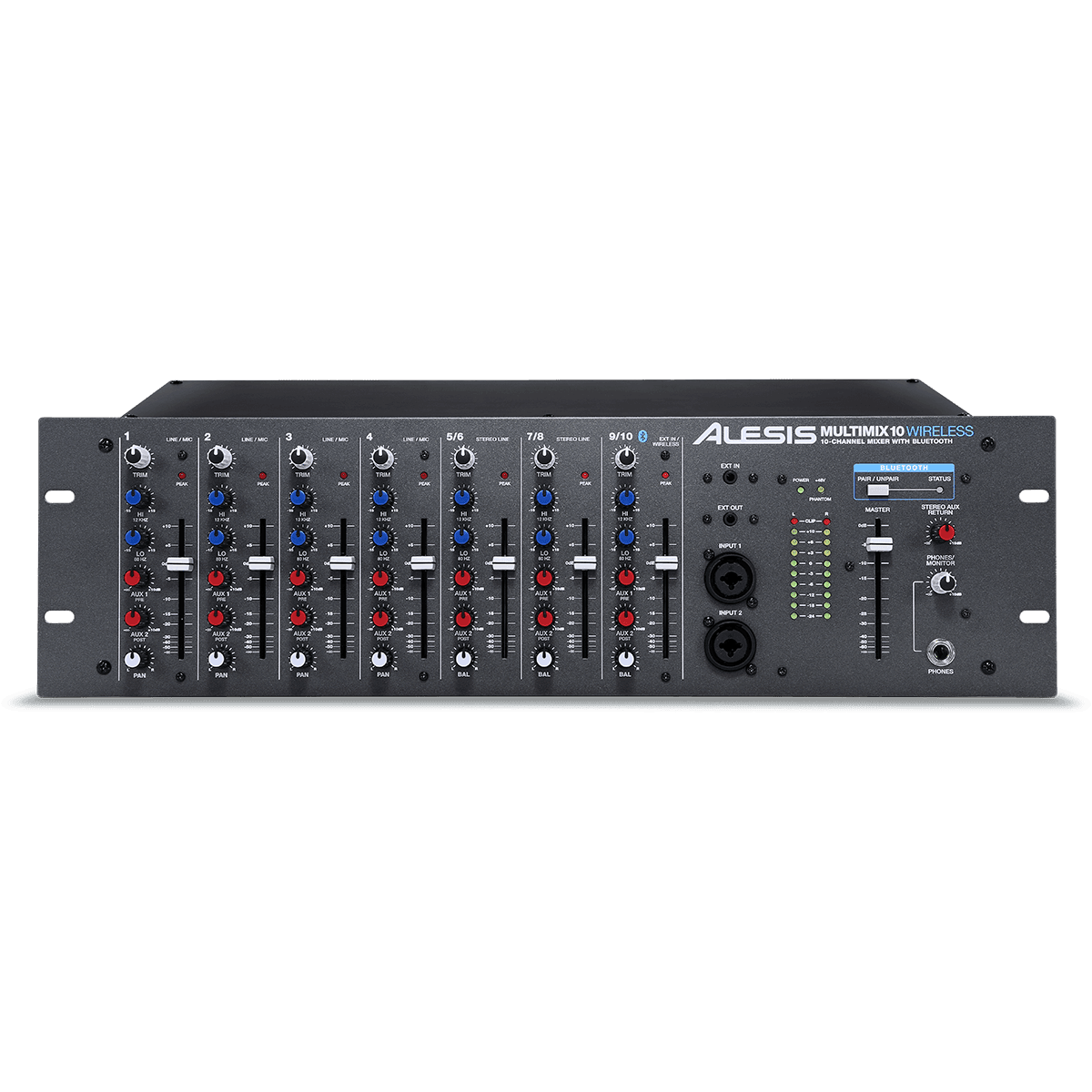 Alesis MM10W Multlimix 10 Wireless Rackmount Analog Mixer with Bluetooth