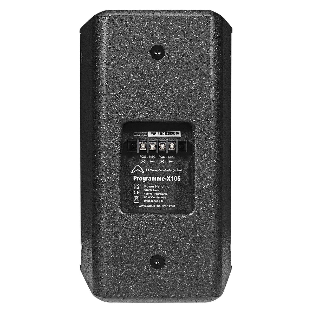 Wharfedale Pro PROGRAMMEX105T	Speaker Passive Wall Mount 1x5" 80W RMS Line/Ohm Wooden Paint Body (Black)