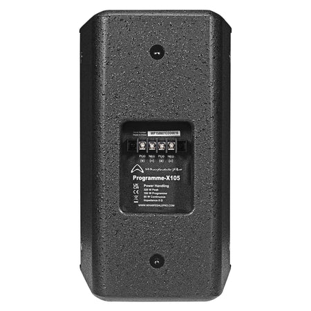 Wharfedale Pro PROGRAMMEX105T	Speaker Passive Wall Mount 1x5" 80W RMS Line/Ohm Wooden Paint Body (Black)
