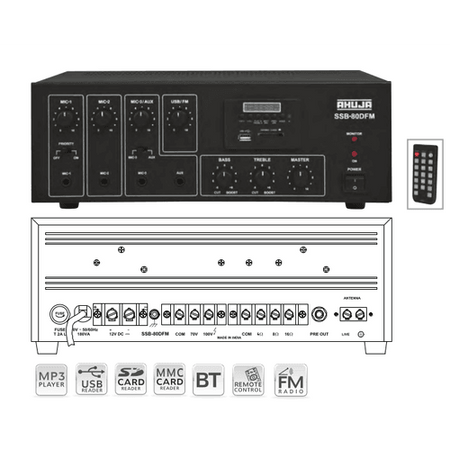 Ahuja SSB80M Medium Wattage PA Mixer Amplifier