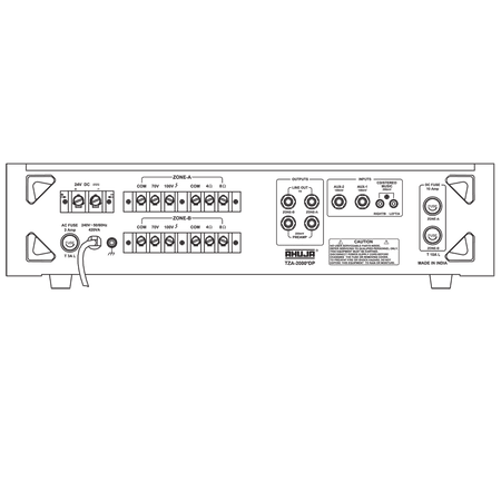 Ahuja TZA4000DPM Two zone PA Mixer Amplifier