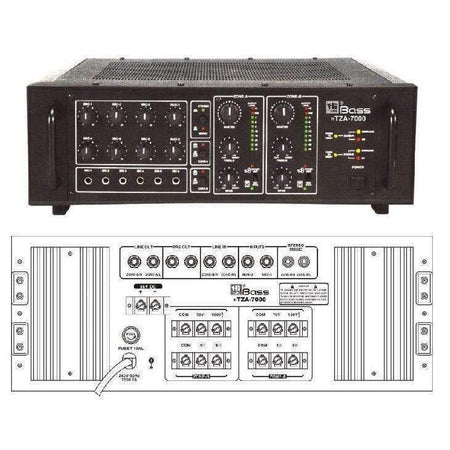 Ahuja TZA7000 Two Zone PA Mixer Amplifier
