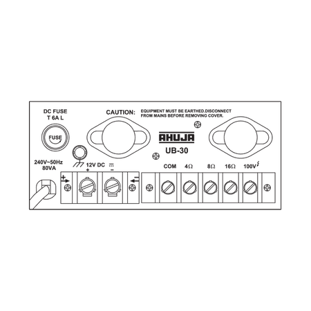 Ahuja UB30 Low Wattage PA Mixer Amplifier